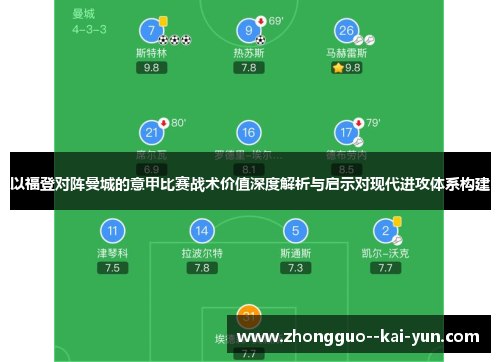 以福登对阵曼城的意甲比赛战术价值深度解析与启示对现代进攻体系构建