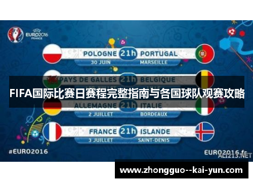 FIFA国际比赛日赛程完整指南与各国球队观赛攻略